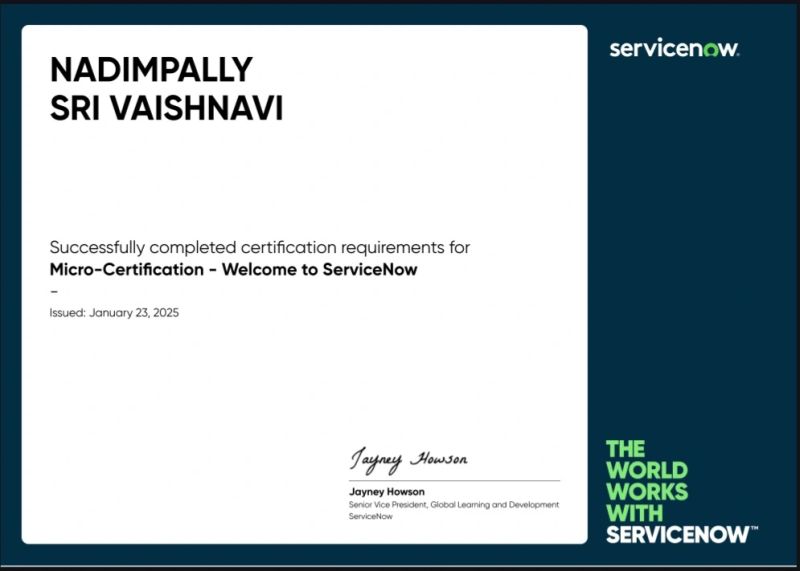 Welcome to ServiceNow